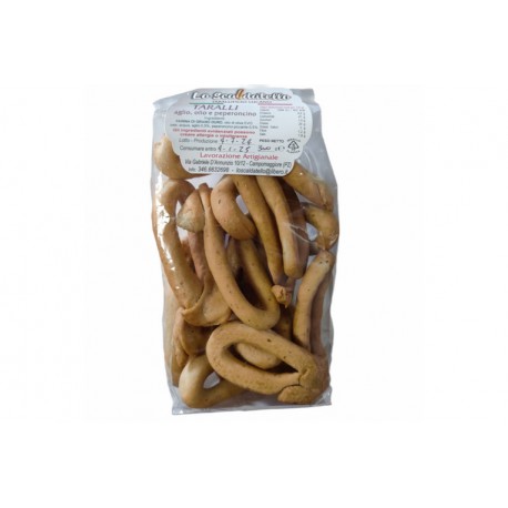 taralli aglio olio peperoncino 300 gr